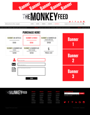 Web Design by lionx for TheMonkeyFeed | Design: #10817621
