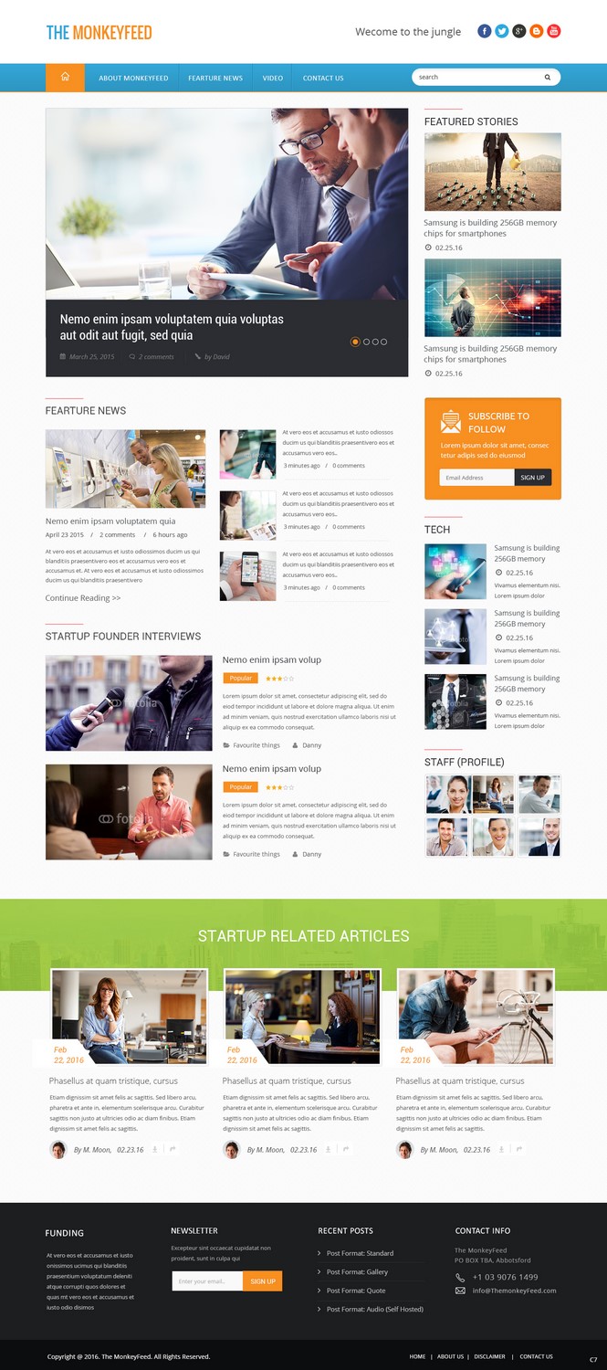 Diseño Web por pb para TheMonkeyFeed | Diseño #10612540