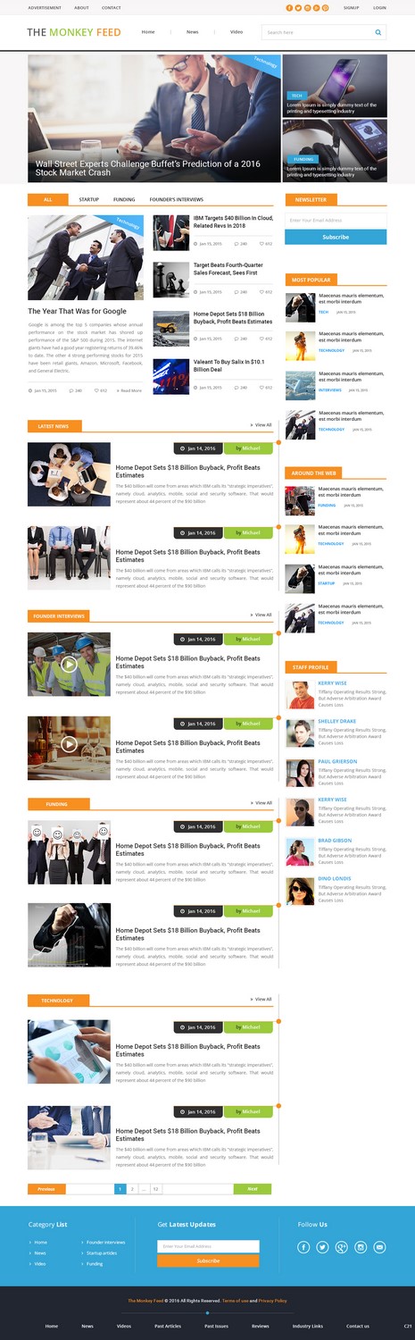 Web Design by pb for TheMonkeyFeed | Design #10612543