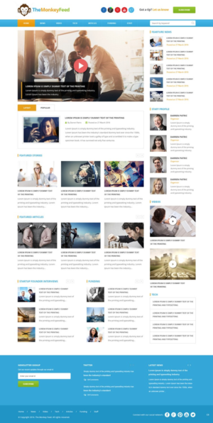 Web Design by pb for TheMonkeyFeed | Design: #10629699