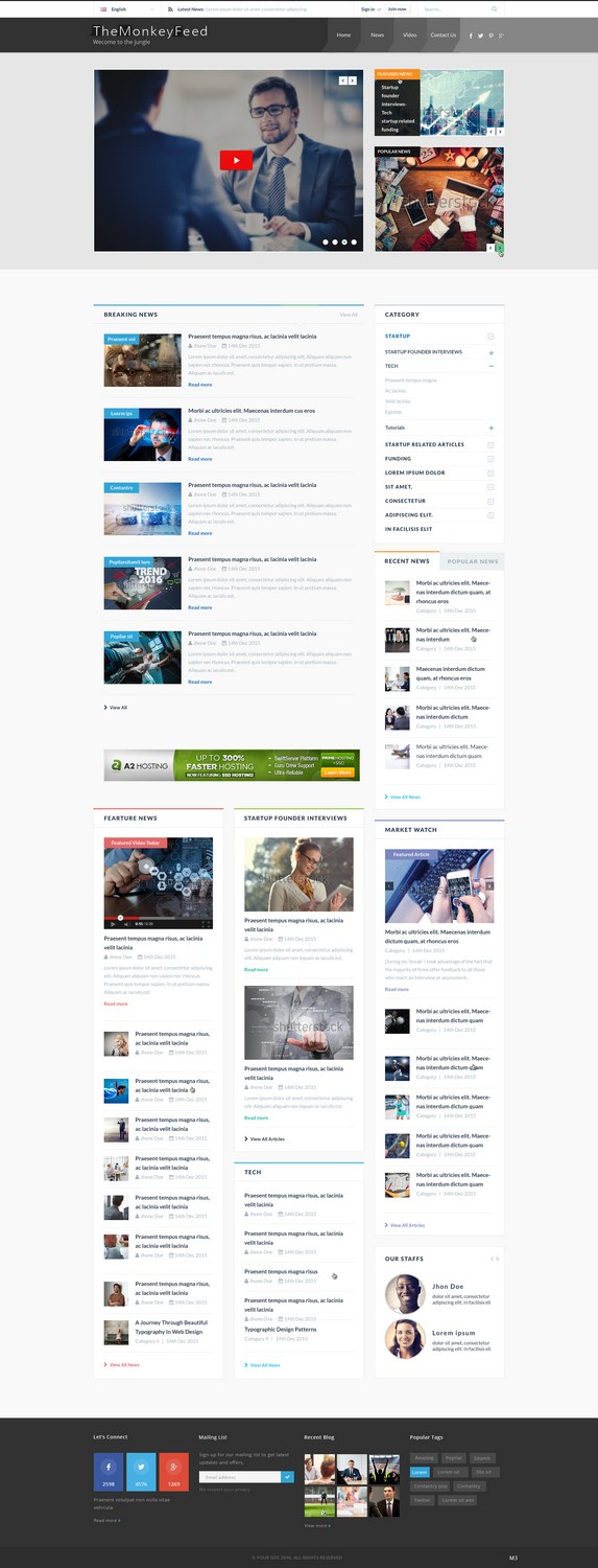 Web-Design von pb für TheMonkeyFeed | Design #10629700