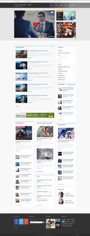 Web Design by pb for TheMonkeyFeed | Design: #10629700