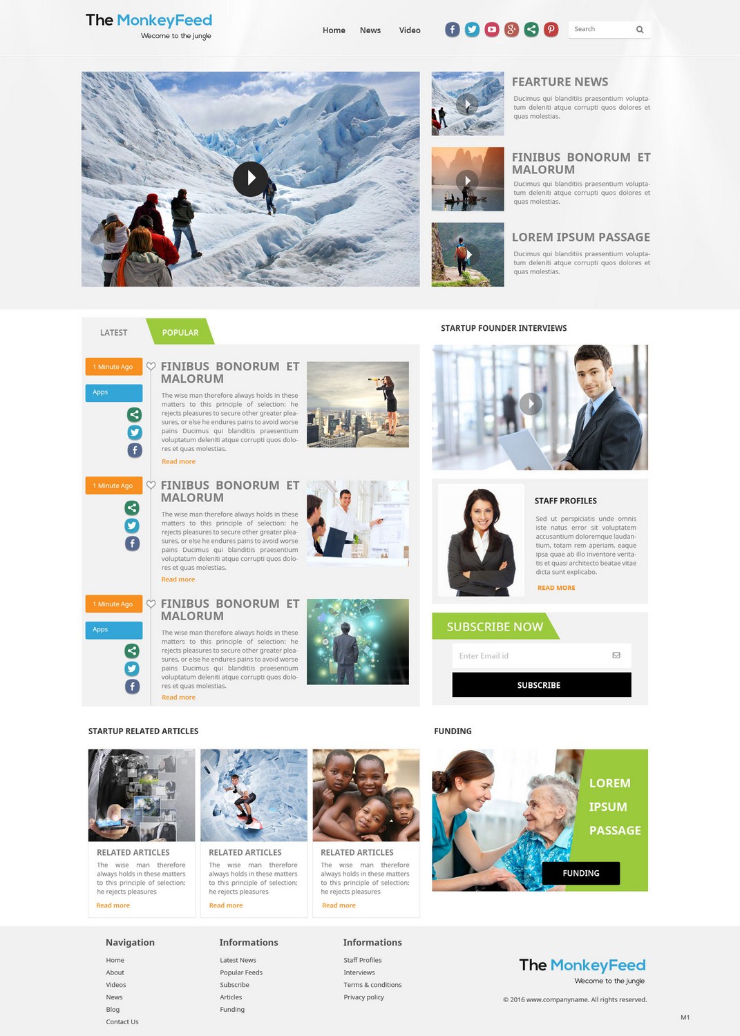 Web-Design von pb für TheMonkeyFeed | Design #10642054