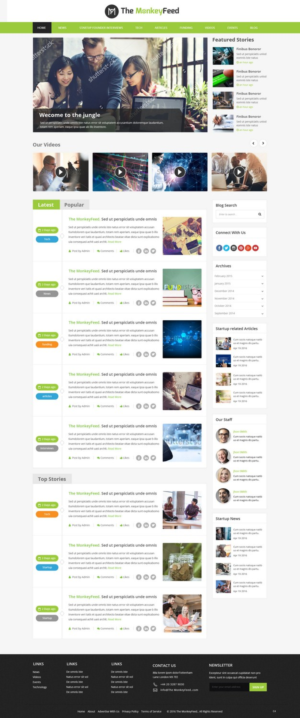 Web Design by pb for TheMonkeyFeed | Design: #10642056