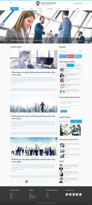 Web Design by pb for TheMonkeyFeed | Design: #10642057