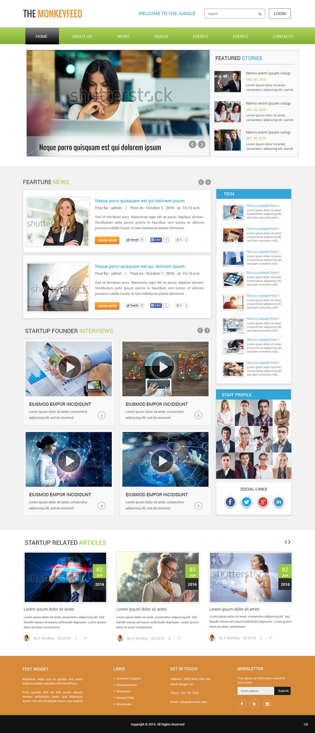 Web-Design von pb für TheMonkeyFeed | Design #10643277