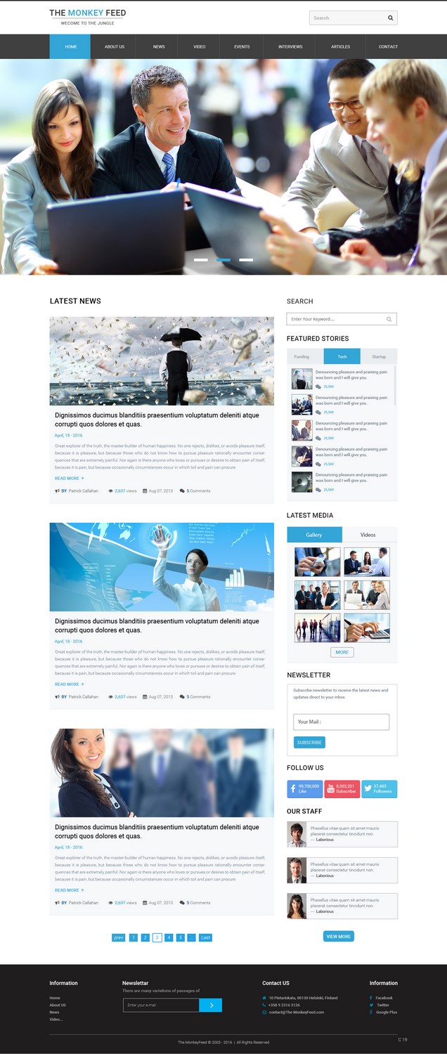 Web Design by pb for TheMonkeyFeed | Design #10653883