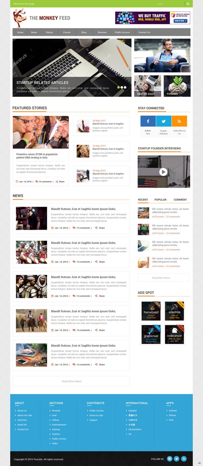 Web Design by pb for TheMonkeyFeed | Design #10653884