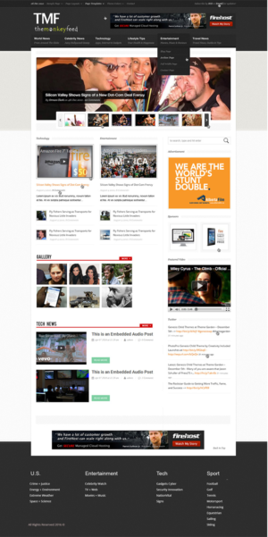 Web Design par Deepak Diwan pour TheMonkeyFeed | Design #10637863