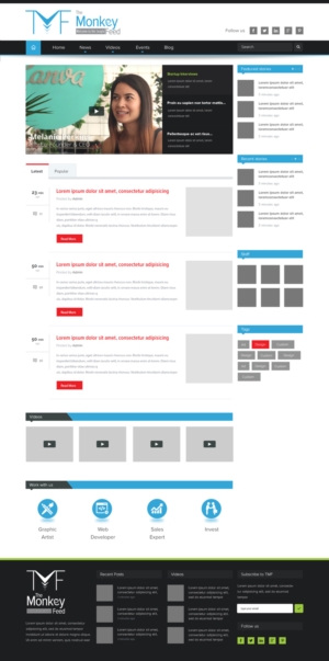 Web Design par xCube pour TheMonkeyFeed | Design #10736407