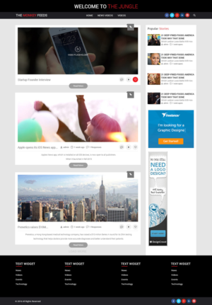 Web Design par zxsolutions pour TheMonkeyFeed | Design #10643946