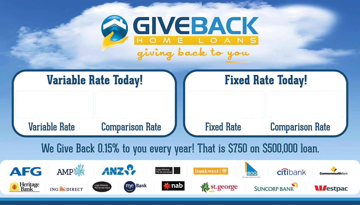 Signage Design by Bins for Give Back Home Loans | Design #10667300
