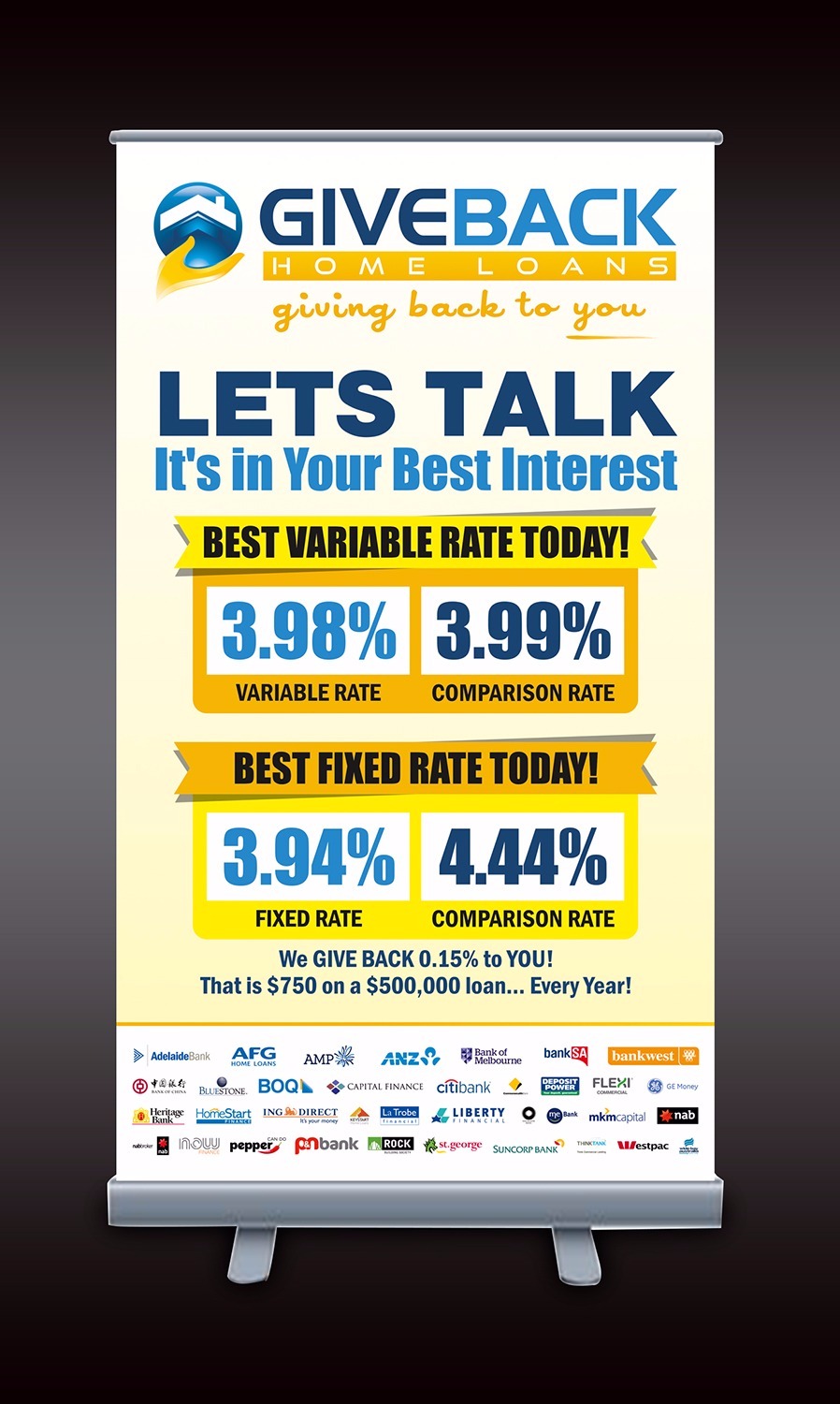 Design de Panneau par ALSADESIGN pour Give Back Home Loans | Design #10666766