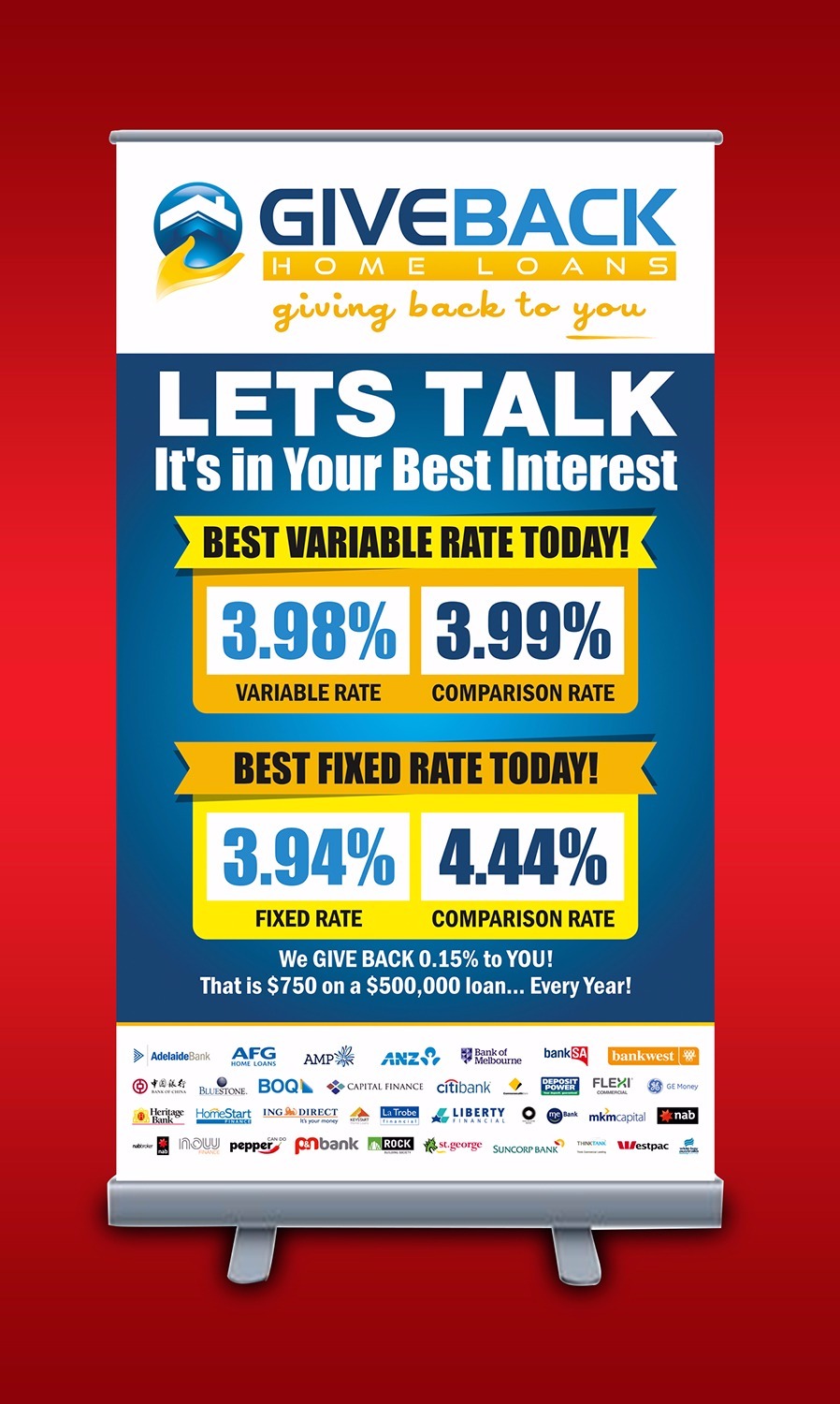 Design de Panneau par ALSADESIGN pour Give Back Home Loans | Design #10666861