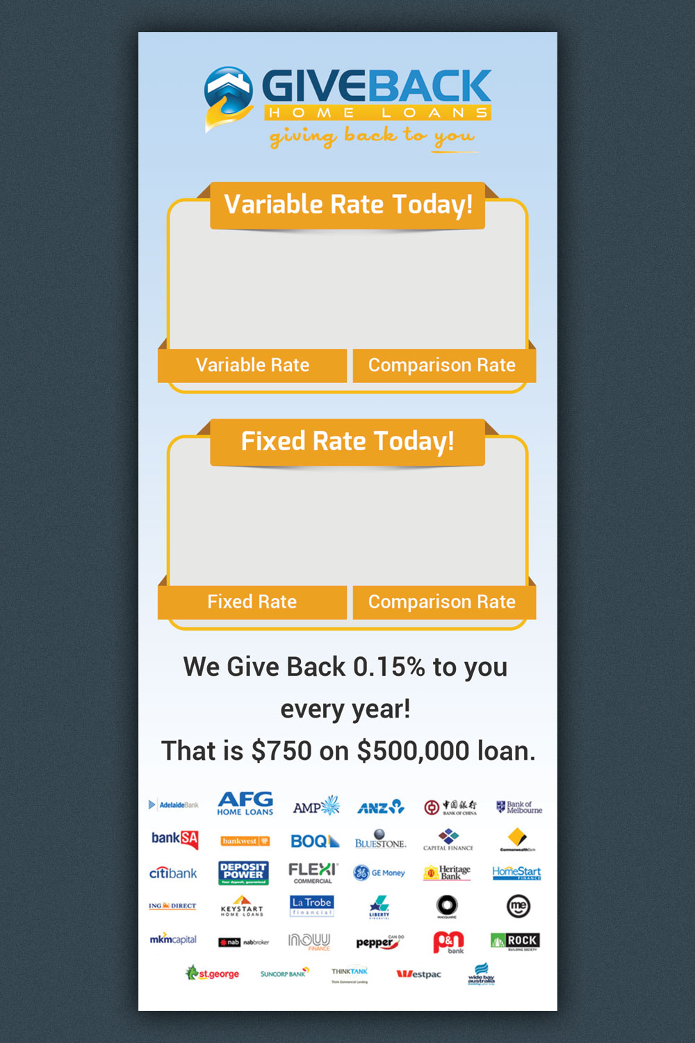 Signage Design by Aether Designs for Give Back Home Loans | Design #10689266