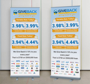 Diseño de Señalética por Aether Designs para Give Back Home Loans | Diseño: #10689594