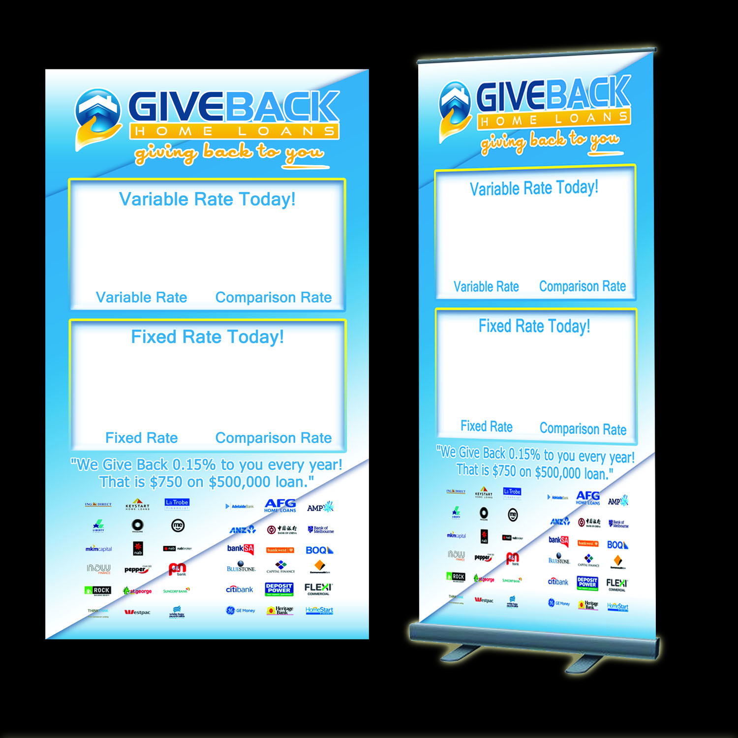 Design de Panneau par Louie Fuentes | Manobo Graphic Design Services pour Give Back Home Loans | Design #10649605