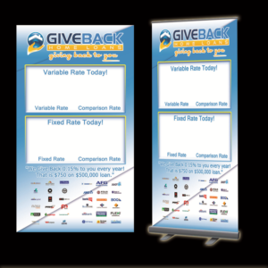 Diseño de Señalética por Louie Fuentes | Manobo Graphic Design Services para Give Back Home Loans | Diseño: #10649605