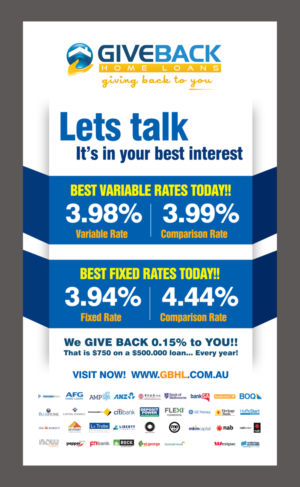 Signage Design by rkailas for Give Back Home Loans | Design: #10637920