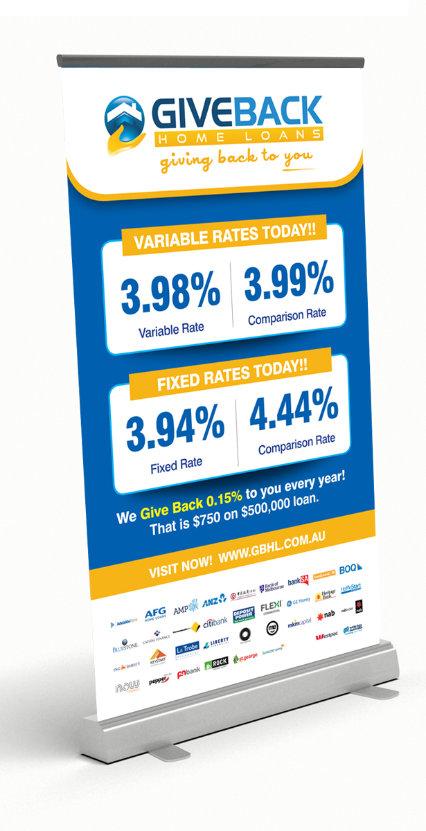 Signage Design by rkailas for Give Back Home Loans | Design #10648674