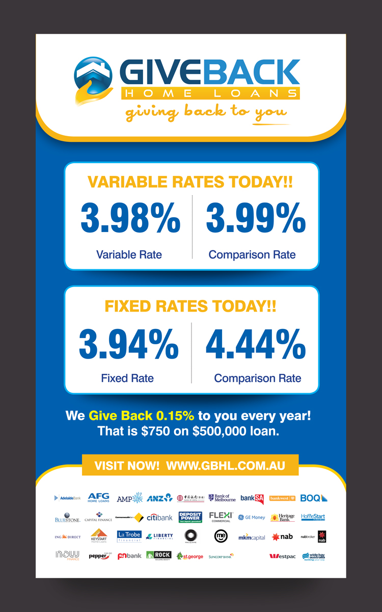 Schilder-Design von rkailas für Give Back Home Loans | Design #10648687