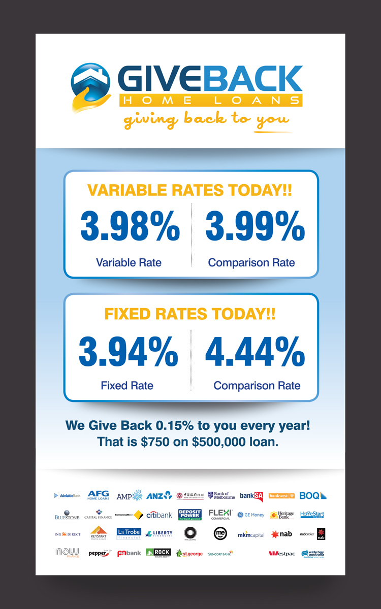 Signage Design by rkailas for Give Back Home Loans | Design #10648697