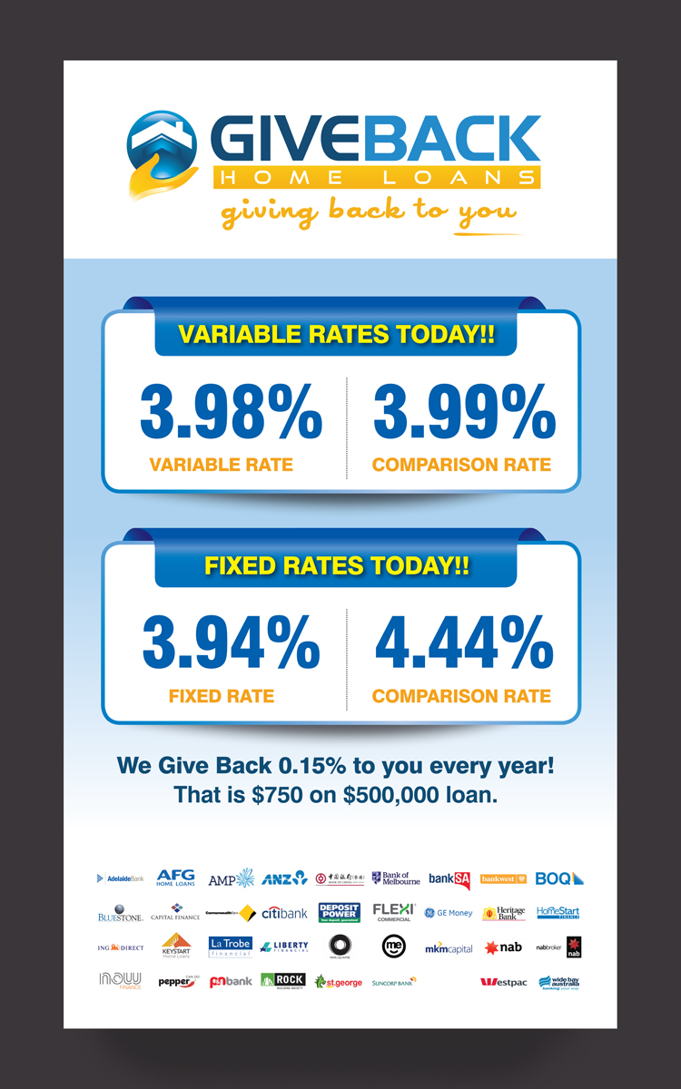 Signage Design by rkailas for Give Back Home Loans | Design #10648727