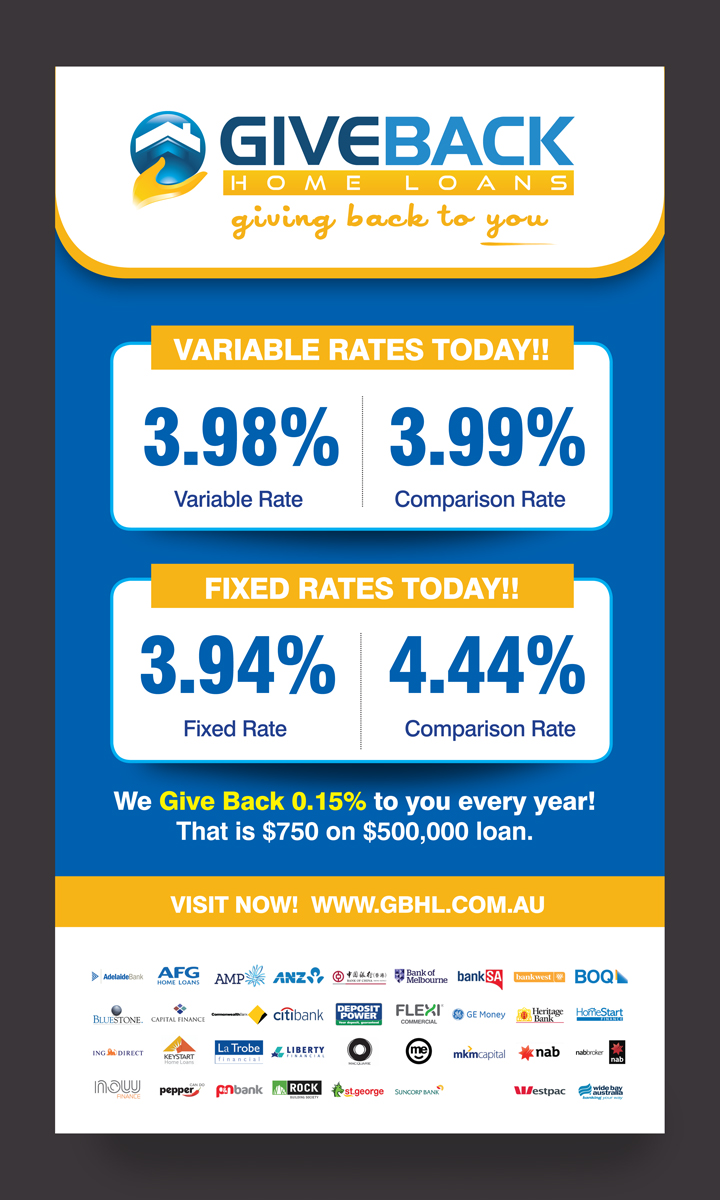 Schilder-Design von rkailas für Give Back Home Loans | Design #10648737