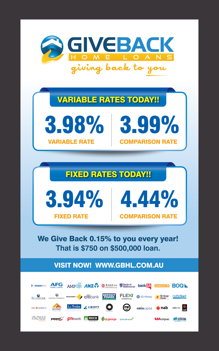 Signage Design by rkailas for Give Back Home Loans | Design #10648759