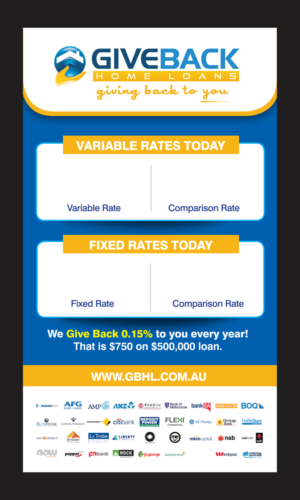 Signage Design by rkailas for Give Back Home Loans | Design: #10669690