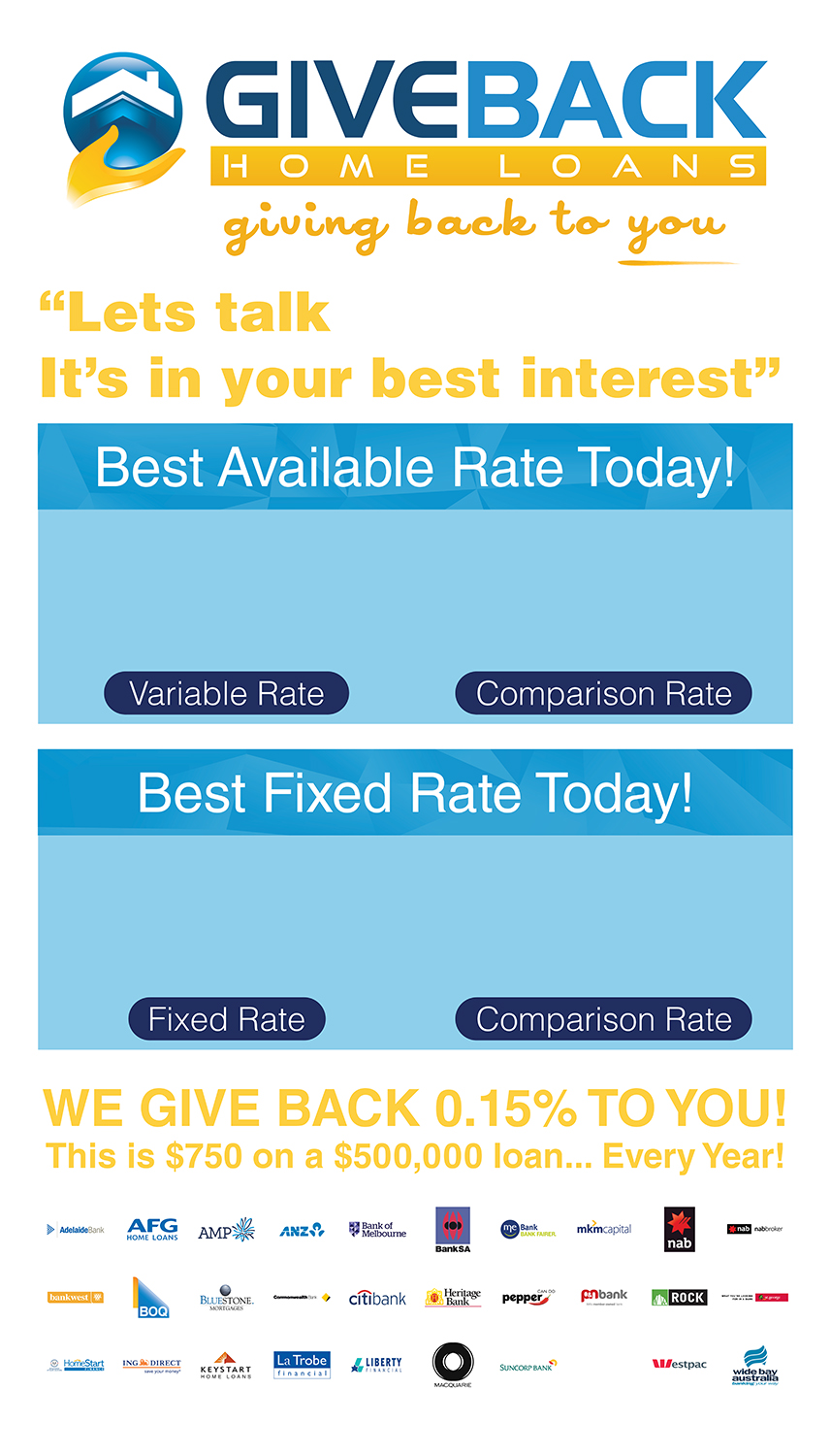 Signage Design by Chris-Kobra-L.A. for Give Back Home Loans | Design #10635026