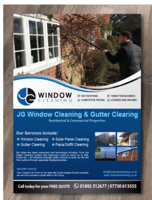 Flyer Design by alex989 for JG Window Cleaning  | Design: #10637149