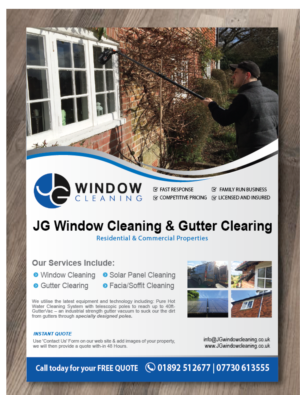 Flyer Design by alex989 for JG Window Cleaning  | Design: #10637169
