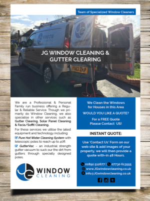 Flyer Design by Masha K for JG Window Cleaning  | Design: #10651227