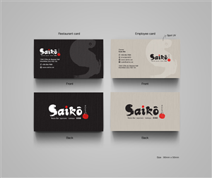 Business Card for Restaurant Saiko | Business Card Design by Marq