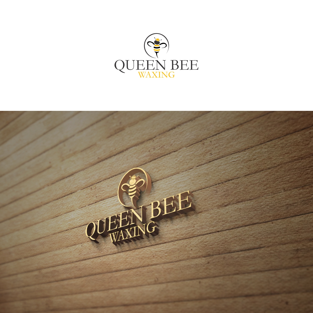 Logo Design by creativeride for Queen Bee Waxing | Design #10638982