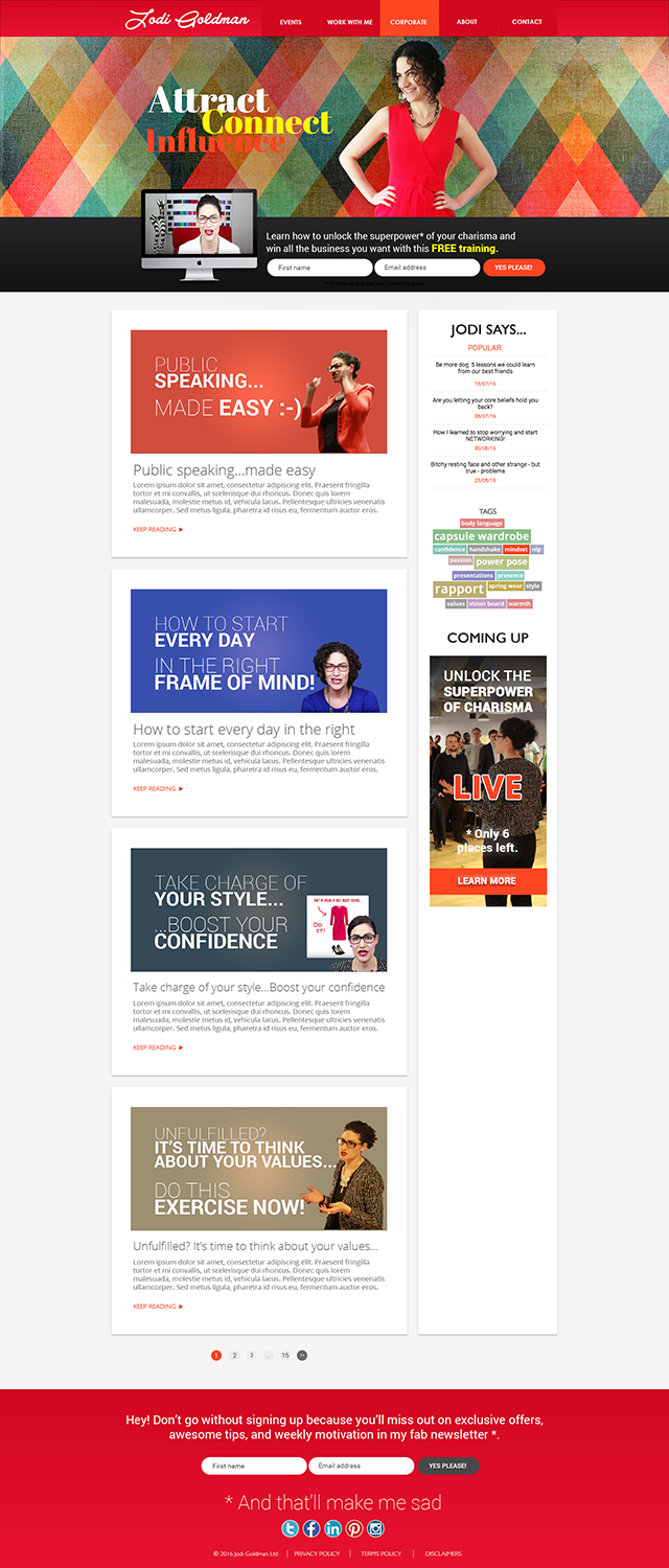 Wordpress Design by ColorDrops for this project | Design #10741904