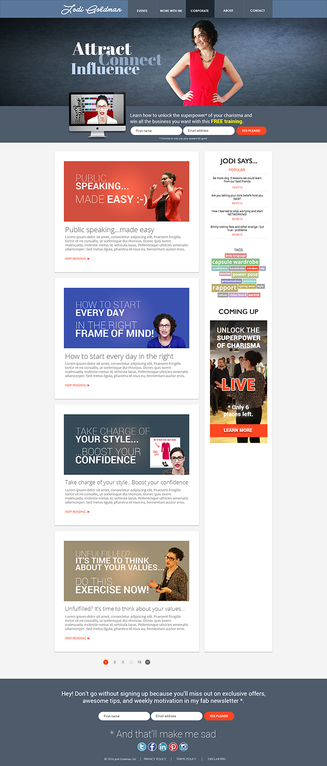 WordPress-Design von ColorDrops für dieses Projekt | Design #10741970