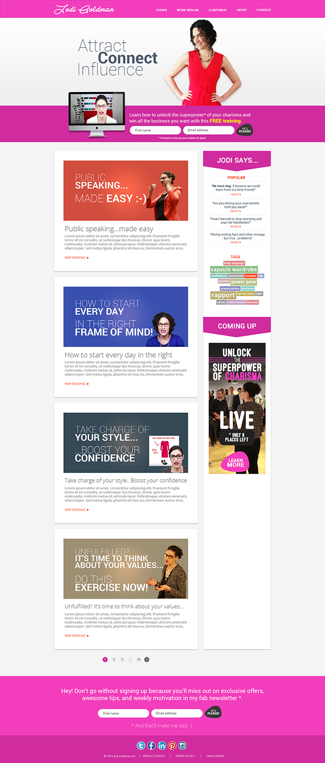 Wordpress Design by ColorDrops for this project | Design #10767614