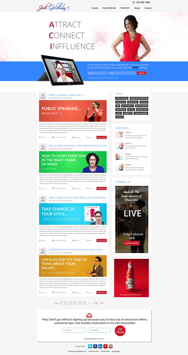 Wordpress Design by HarmiDesigning for this project | Design #10961150