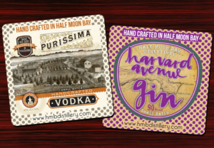 Coasters for drinks - small craft distillery making vodka and gin