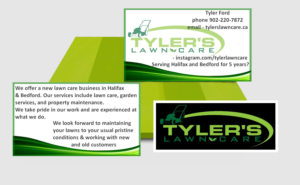 Business Card Design by designerone for Tyler's Lawn Care | Design: #10611538