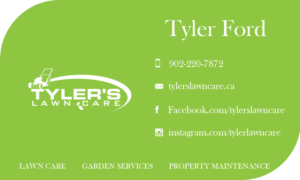 Business Card Design by nikhilp00056 for Tyler's Lawn Care | Design #10609233