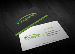 Business Card Design by Pointless Pixels India for Tyler's Lawn Care | Design: #10614779