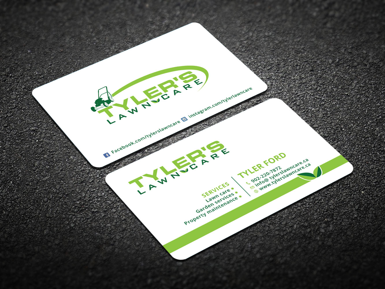 Business Card Design by Verified artistry (Design garden) for Tyler's Lawn Care | Design #10618891