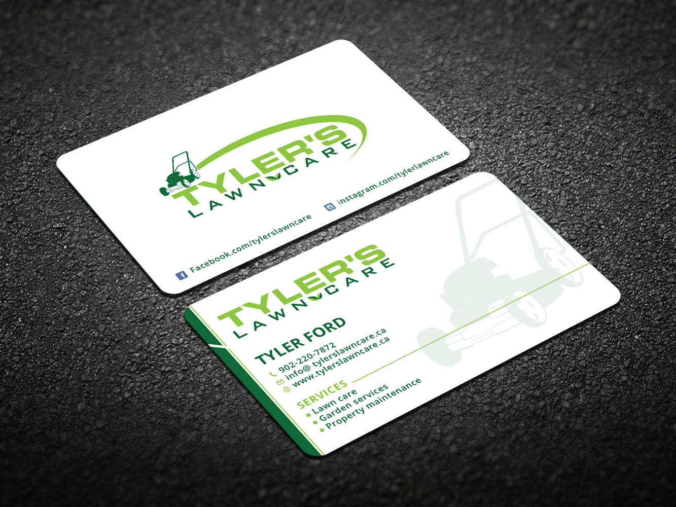 Business Card Design by Verified artistry (Design garden) for Tyler's Lawn Care | Design #10618898