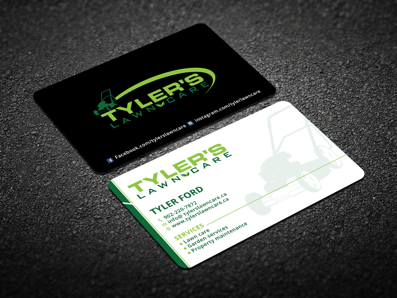 Business Card Design by Verified artistry (Design garden) for Tyler's Lawn Care | Design #10618899