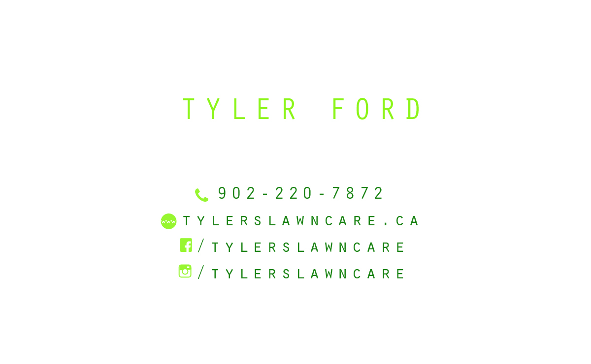 Business Card Design by Rahmi Puspita for Tyler's Lawn Care | Design #10617868