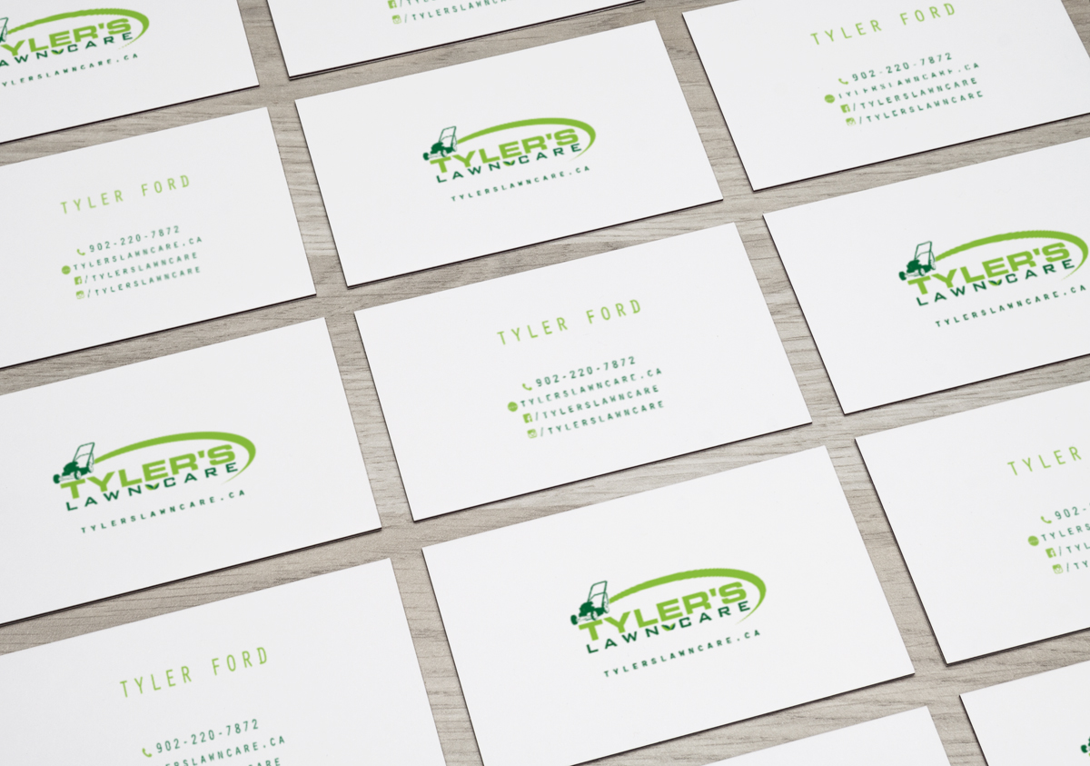 Business Card Design by Rahmi Puspita for Tyler's Lawn Care | Design #10617870