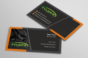 Business Card Design by Atul Parmar for Tyler's Lawn Care | Design #10606739